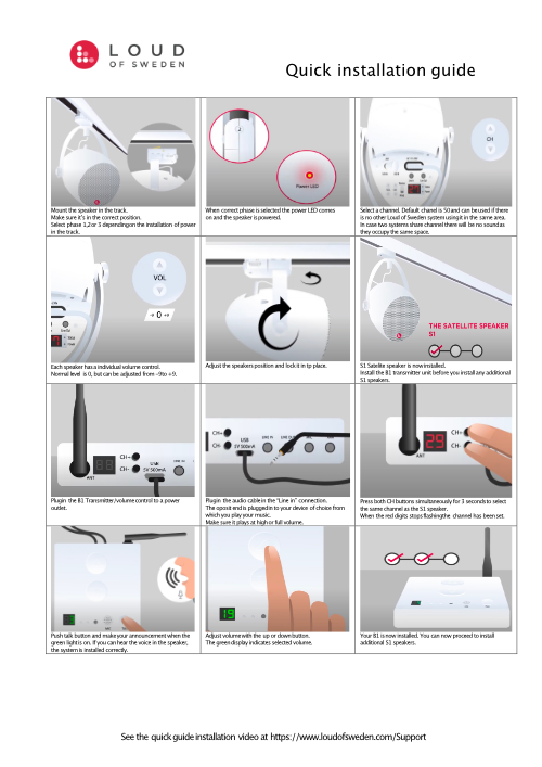 Loud of Sweden Quick installation guide